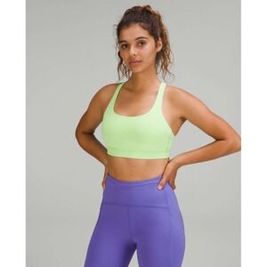 Lululemon Enegry Bra Scream Green Light  Medium Support, Size 8